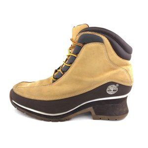 Timberland Brown Leather Wedge Hiker Boots 7.5M